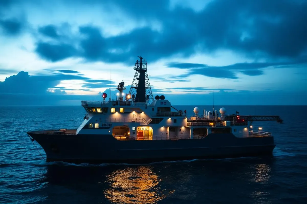 Cargo vessel on the water